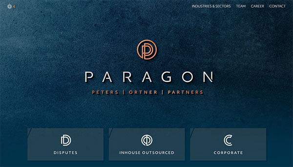 Paragon Advocacy — Website Ansicht